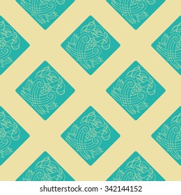 Seamless background with Celtic art and ethnic ornaments for your design