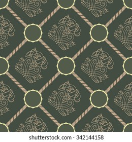 Seamless background with Celtic art and ethnic ornaments for your design