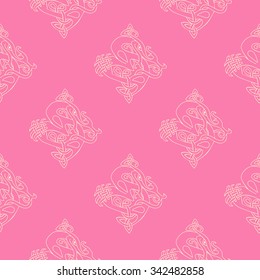 Seamless background with Celtic art and ethnic ornaments for your design