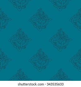 Seamless background with Celtic art and ethnic ornaments for your design