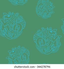 Seamless background with Celtic art and ethnic ornaments for your design