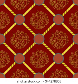 Seamless background with Celtic art and ethnic ornaments for your design