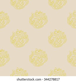 Seamless background with Celtic art and ethnic ornaments for your design