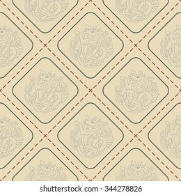 Seamless background with Celtic art and ethnic ornaments for your design