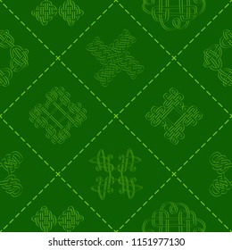 Seamless background with Celtic geometric ornament for your design
