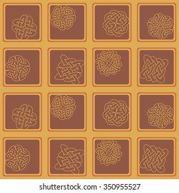 Seamless background with Celtic geometric ornament for your design