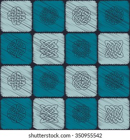 Seamless background with Celtic geometric ornament for your design