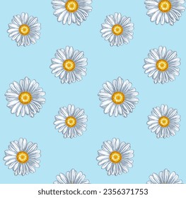 Fondo sin incandescencias con flor chamomile EPS 10