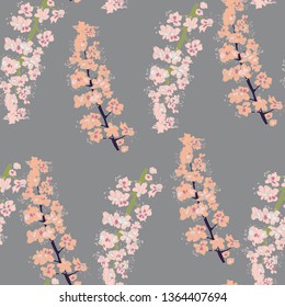 seamless background with cheastnut flowers