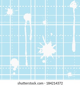 Seamless background - checkered tablecloth with spots