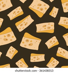 Seamless background with cheese