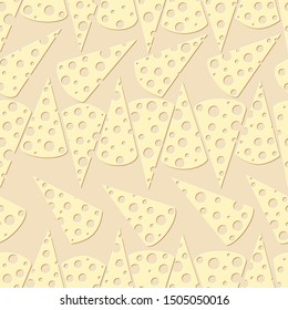 Seamless background with cheese slices