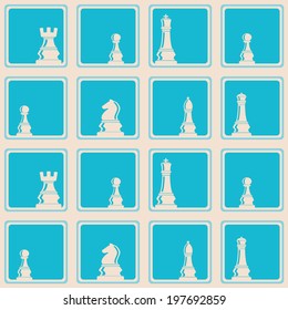 Seamless background with chess figures