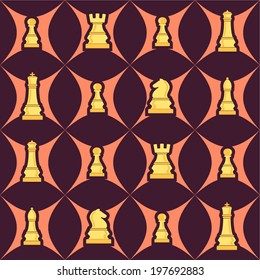 Seamless background with chess figures