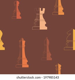 Seamless background with chess figures