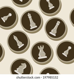 Seamless background with chess figures