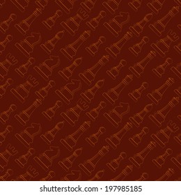 Seamless background with chess figures