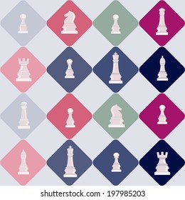 Seamless background with chess figures