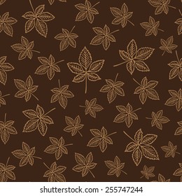 Seamless background with chestnut leaves
