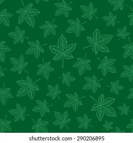 Seamless background with chestnut leaves