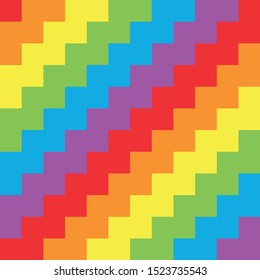 Seamless background chevron pattern in rainbow spectrum colors. Abstract vector illustration.