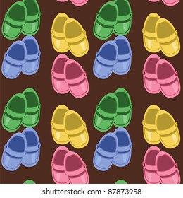 seamless background with children shoes