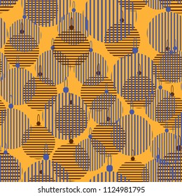 Seamless background with Christmas balls.