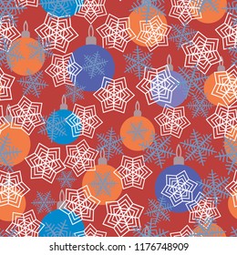 Seamless background with Christmas balls.