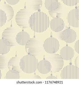 Seamless background with Christmas balls.