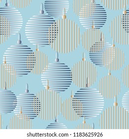Seamless background with Christmas balls.