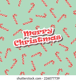 Seamless background with Christmas candies. Vector illustration. Wrapping paper.