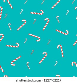 Seamless background with Christmas candy canes.