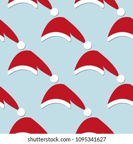 seamless background of Christmas hats