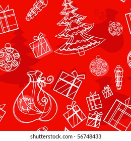 seamless background christmas set