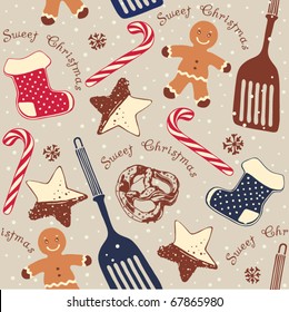 seamless background christmas sweets