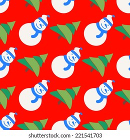 seamless background with Christmas symbols