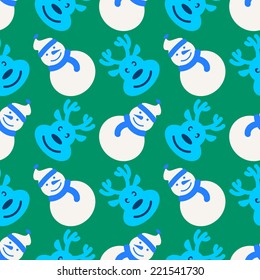 seamless background with Christmas symbols