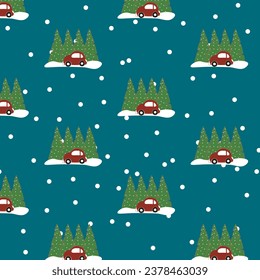 seamless background of christmas  theme