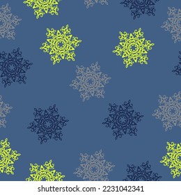 Seamless background with Christmas tree  Design illustration. A lot of fir-trees. Decorative wallpaper, good for printing. 