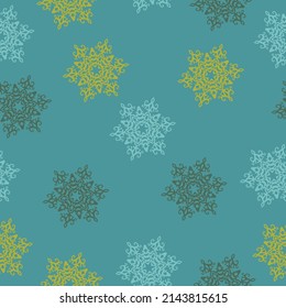Seamless background with Christmas tree  Doodles. Seamless colorful winter pattern on black background. Vector illustration.