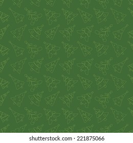 seamless background with Christmas trees