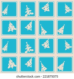 seamless background with Christmas trees