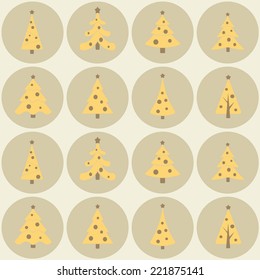 seamless background with Christmas trees