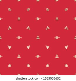 Seamless background with christmas trees. Abstract geometric wallpaper. Print for design