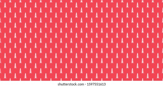 Seamless background with christmas trees. Print for your design