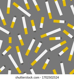 Seamless background, cigarettes. Vector illustration flat design.