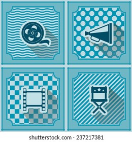 Seamless background with cinema symbols