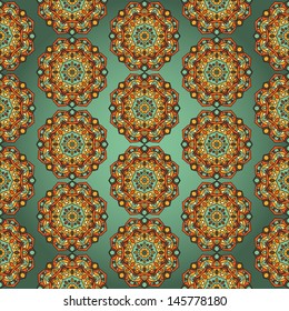 Seamless Background With Circle Ornament