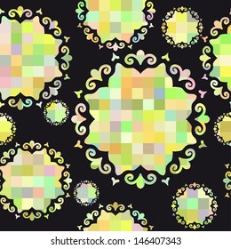 Seamless Background With Circle Ornament