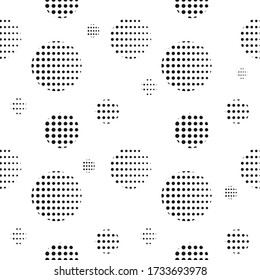 Seamless background with circles and dots. Modern abstract background with geometrical shapes. Minimalism background.